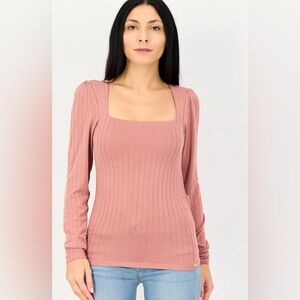 Jessica Simpson Dusty Rose Long Sleeve Top